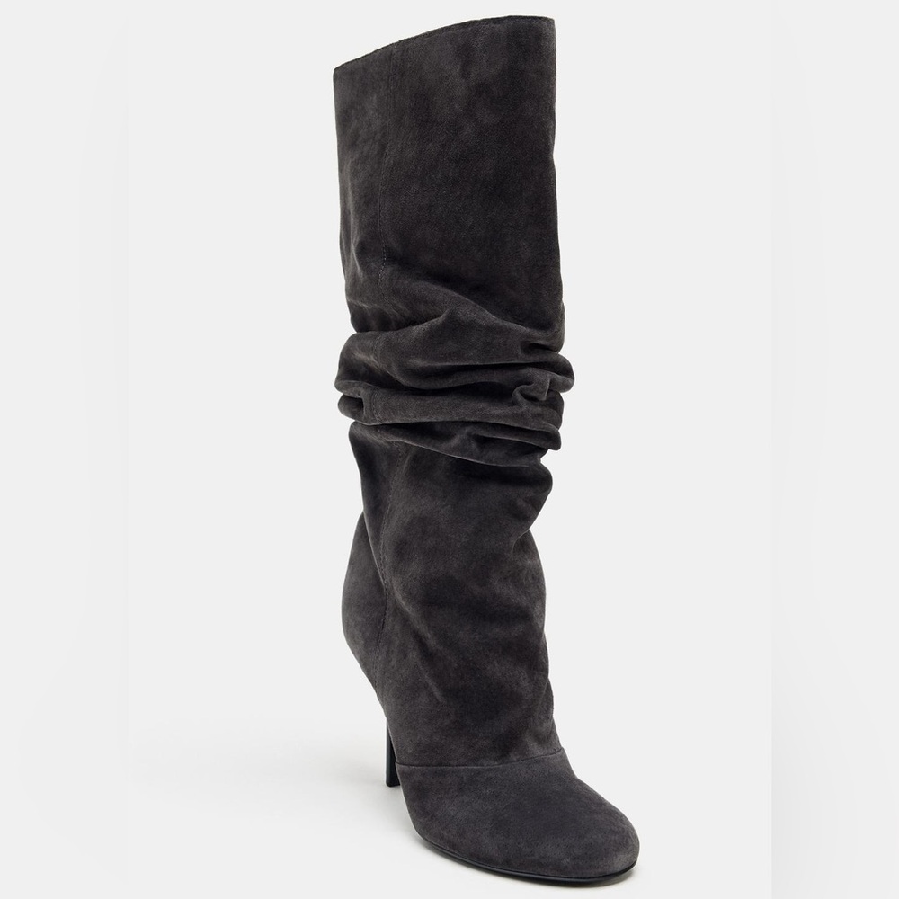 ZARA GATHERED LEATHER BOOTS - Picture 5 of 10